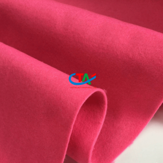 Vải Nỉ Poly màu hồng  